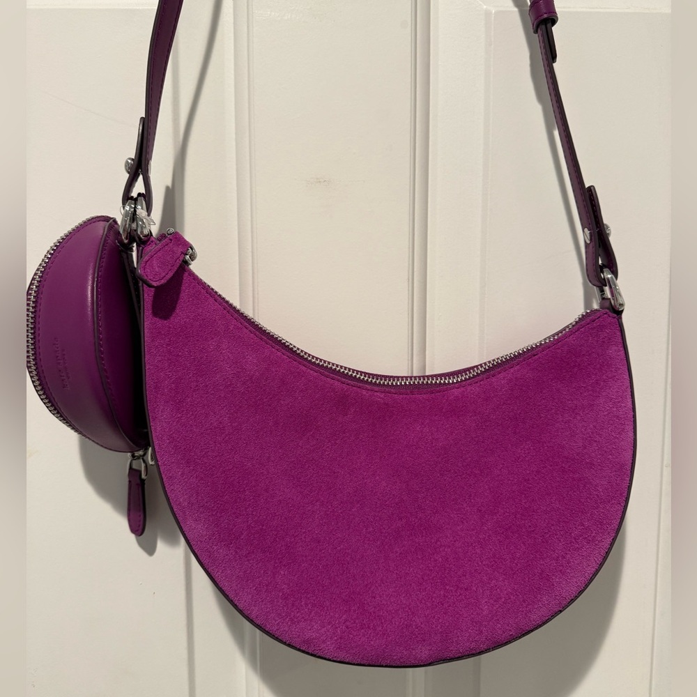 Kate Spade Magenta Suede Shoulder Bag